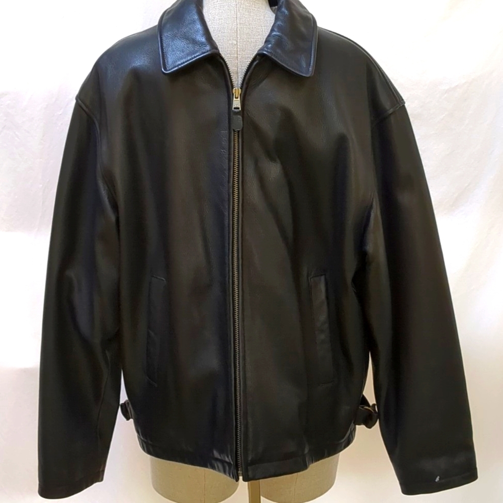 Docker's Khakis Leather Mint Condition Jacket Size Large